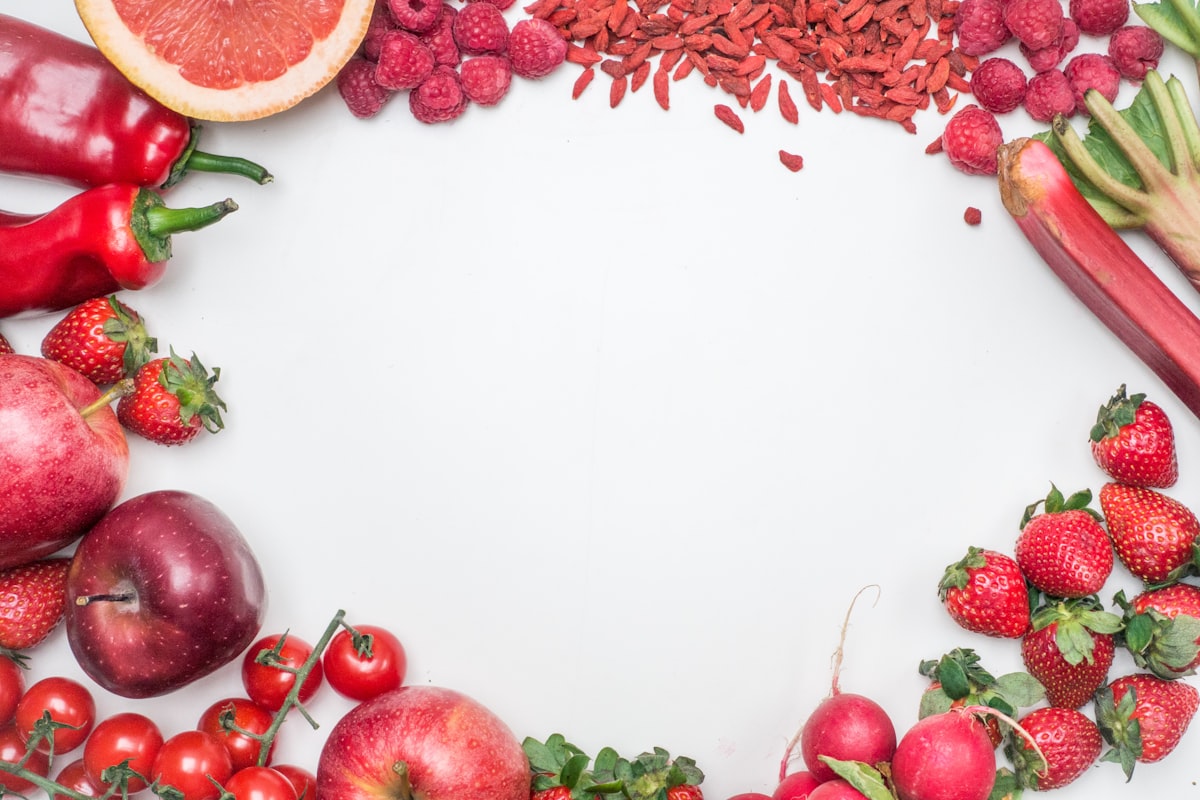 Mediterranean diet with fresh vegetables, olive oil, and whole grains